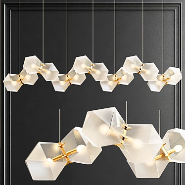 Elegant Welles Chandelier - Contemporary Lighting 3D model image 1 