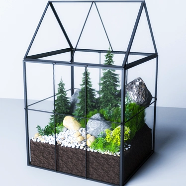 Geometric Mini Greenhouse Terrarium 3D model image 1 