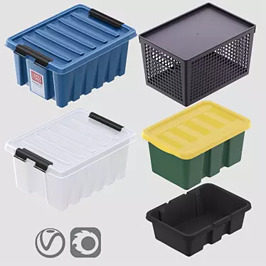 A set of storage containers