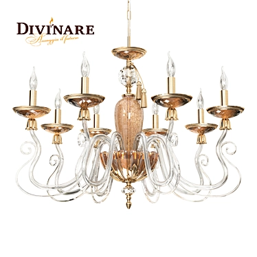 Divinare Laura 5123Q01 LM-8: Elegant Crystal Chandelier 3D model image 1 