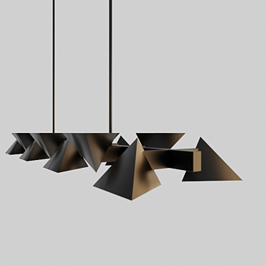 Scandi Angular Pendant Light 3D model image 1 