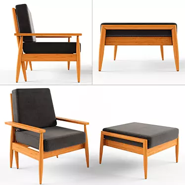 Cosy Outdoor Seating: Garden Chair 3D model image 1 