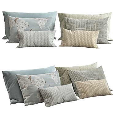 Artistic Cushions for Elegant Decor 3D model image 1 
