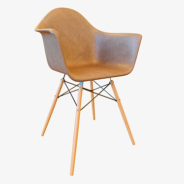 Elegant Leather Eames Chair 3D model image 1 