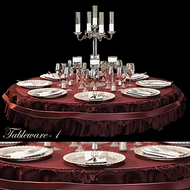 Elegant Dining Collection 3D model image 1 