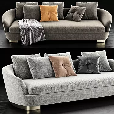 Minotti Jacques Sofa: Timeless Elegance with Unmatched Comfort 3D model image 1 