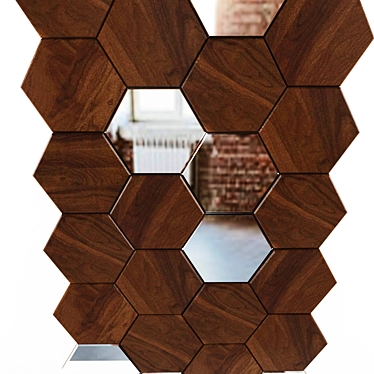 Honeycomb Reflection Wood Panel 3D model image 1 