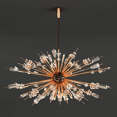 Modern Glass Chandelier - Metropolitan 3D model image 1 