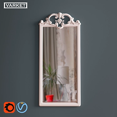 OM Mirror Varket Corona №2: Elegant Reflective Artistry 3D model image 1 