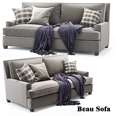 Elegant Beau Sofa by Thomasville 3D model image 1 