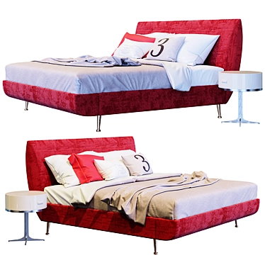 Elegant Double Bed - Creazioni Ambrogio 3D model image 1 