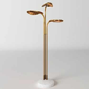 Ginger & Jagger Lotus Floor Lamp - Illuminate Elegantly 3D model image 1 