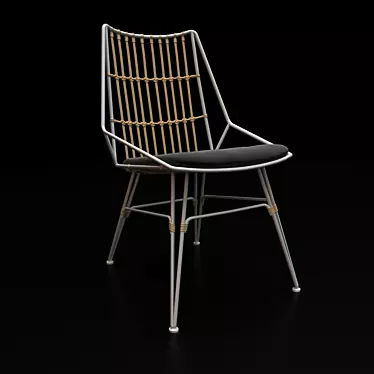 Stylish Rattan Mira Chair 3D model image 1 