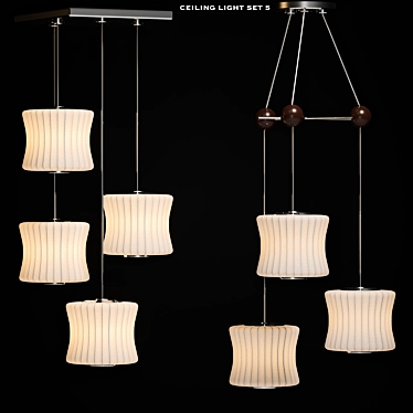 Versatile Ceiling Light Set 3D model image 1 