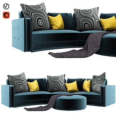 ElevateComfort Sofa: Premium Quality and Stylish Design 3D model image 1 
