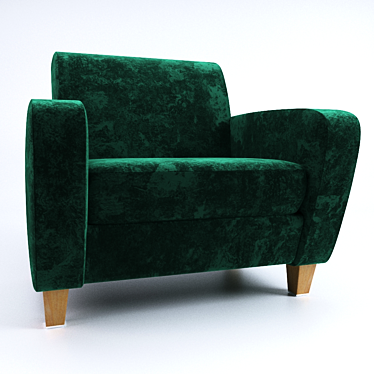 Luxury Velvet Chair: Designer Upholstered Seating 3D model image 1 