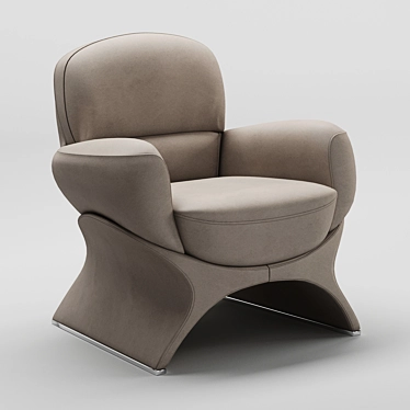 Sculptural Elegance: Mascheroni La Goccia Armchair 3D model image 1 