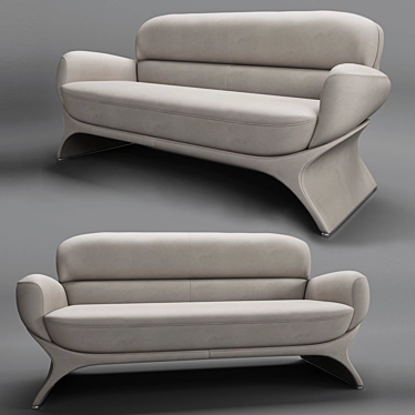 Sculpted Elegance: Mascheroni Goccia Sofa 3D model image 1 