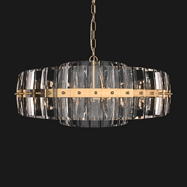 Gold Millennium Lampatron Chandelier 3D model image 1 