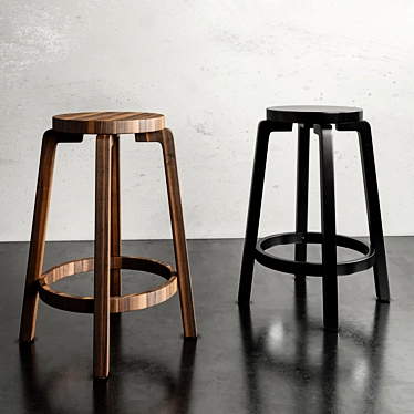 Modern Classic Stool Bar 3D model image 1 