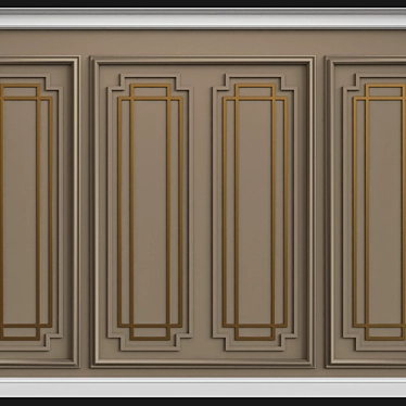 3D Wall Moulding Design Kit 3D model image 1 