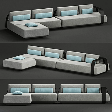 Sleek KUMO Sofa: Unparalleled Comfort 3D model image 1 