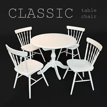 Table Favorite Classics and Chair Classics - Transformable Furniture Set
  
Transformable Table and Chair Set 3D model image 1 