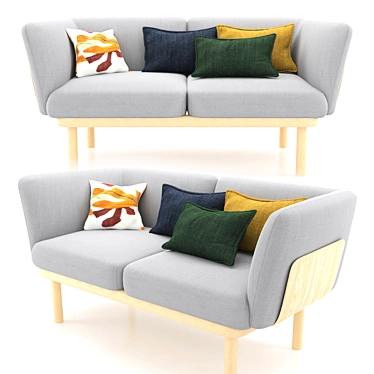 Modular Alki EGON 2 Sofa: Versatile Design 3D model image 1 