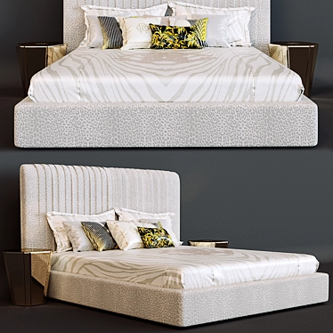 Roberto Cavalli Kingston Luxury Bed 3D model image 1 