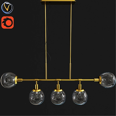 Modern Chandelier, Erich Maytoni 3D model image 1 