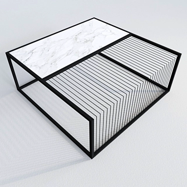 Elegant Tea Table, 100x100x40 3D model image 1 