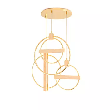 Bisected Orbs Pendant: Contemporary Elegance for Your Space 3D model image 1 