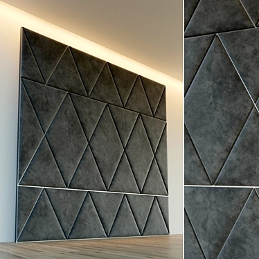 Flexible Decorative Wall Panel 3D model image 1 