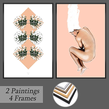 Versatile 2-Piece Painting Set 3D model image 1 