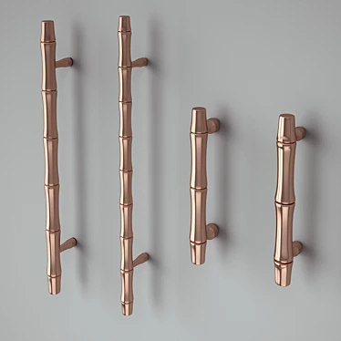 Versatile Copper Handles: The Perfect Furniture Upgrade 3D model image 1 