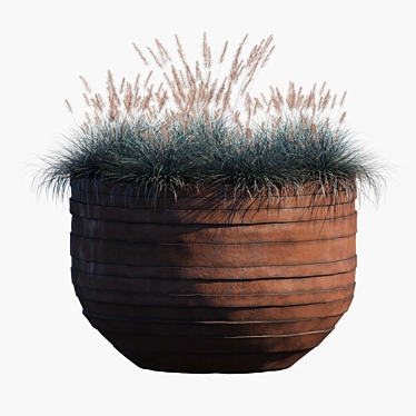 Artistic Blue Fescue UF160 Pot 3D model image 1 