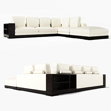 Hadrien Two-Section Sofa Set 3D model image 1 