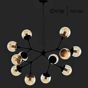 Crystal Lux Pendant Light | Modern and Elegant Lighting 3D model image 1 