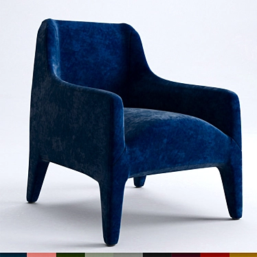 Stylish and Comfortable Kelly Armchair 3D model image 1 