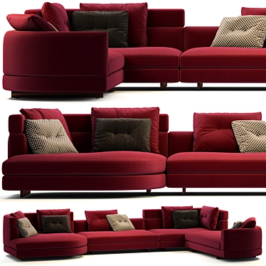 Elegant Minotti Alexander Sofa 3D model image 1 