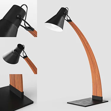 Sleek LED Desk Lamp 3D model image 1 