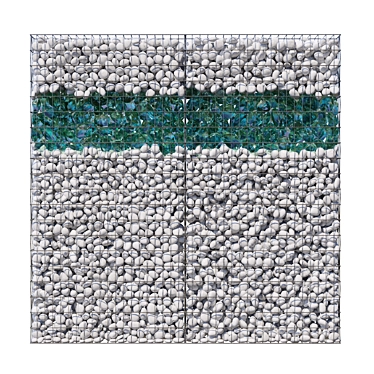 Glass & Stone Gabion for Landscaping 3D model image 1 