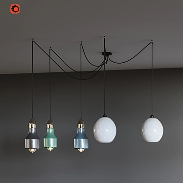 Modern Spider Ceiling Lamp 3D model image 1 