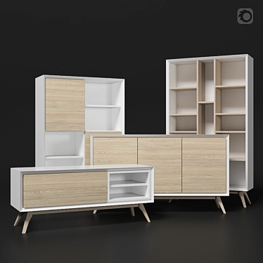 La Forma Quatre Furniture Set 3D model image 1 