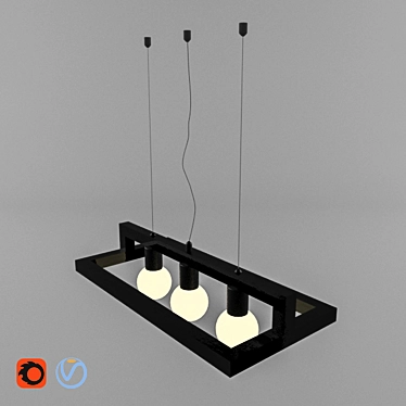 Elegant Zen Lamp 3D model image 1 