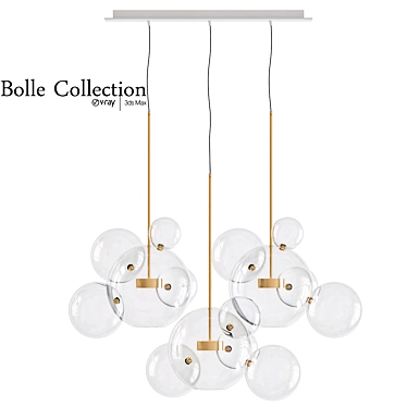 Elegant Bolle Glass Collection 3D model image 1 