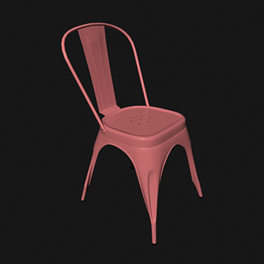 Pink Iron Chair 3D model image 1 