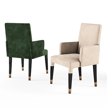 Modern Upholstered Fabric Armchair 3D model image 1 