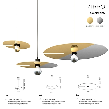 Wever & Ducre Mirro Pendant Light 3D model image 1 