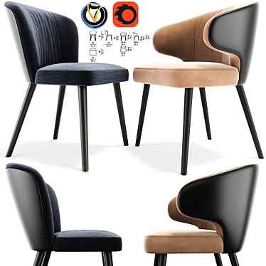 Modern Aston Chair - Sleek and Stylish 3D model image 1 